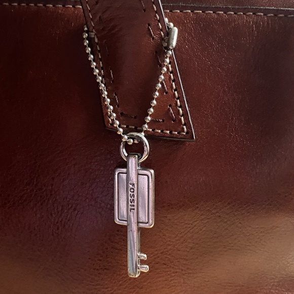 Fossil Cognac leather doctor style bag - Picture 3 of 16